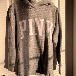 gray victoria secret pink's hoodie